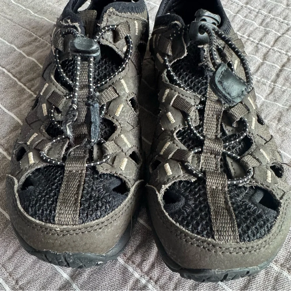 Merrell Kids Hydro Shandal ChopRock Water Sandals Black Brown Boys Size‎ 13